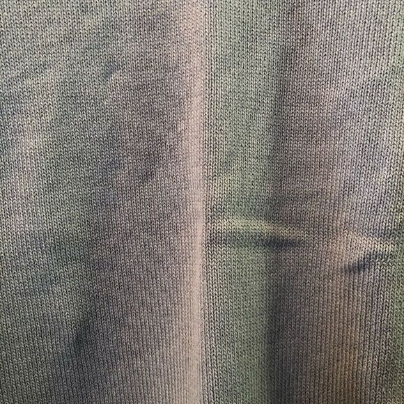 Per se Women’s Taupe Cream Sweater Size Large Long Striped Sleeves Size Large - Picture 2 of 8